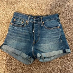 Levi’s high waisted jean shorts